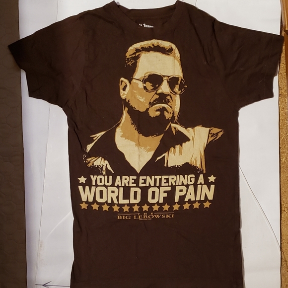 BIG LEBOWSKI WORLD OF PAIN CREW T-SHIRT - Picture 1 of 1
